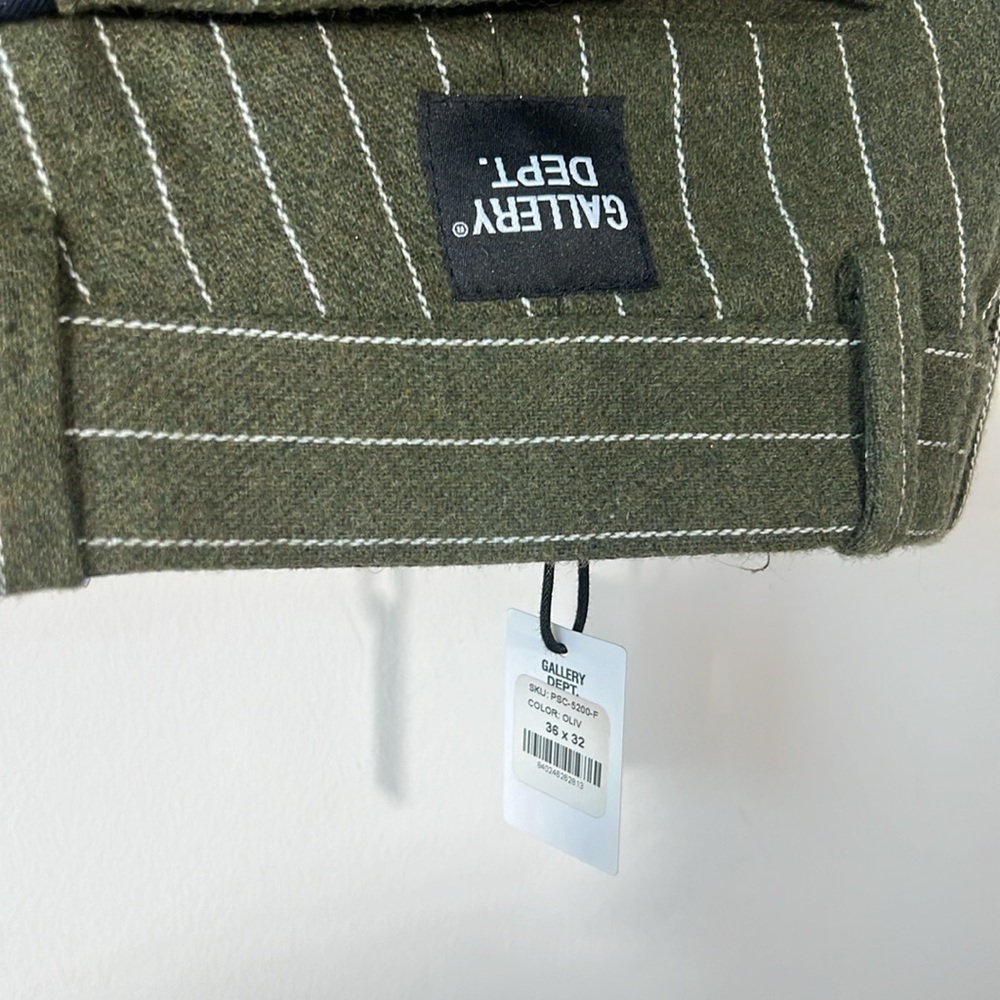GALLERY DEPT. Pinstripe Pants Dark Green - Picture 8 of 11